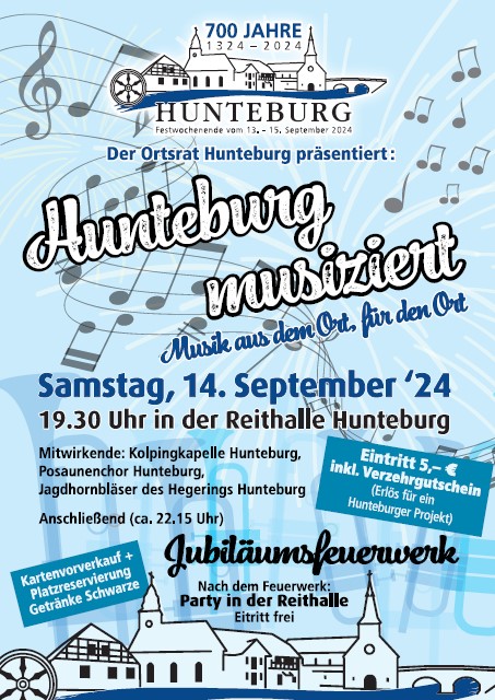 Flyer für "Hunteburg musiziert"